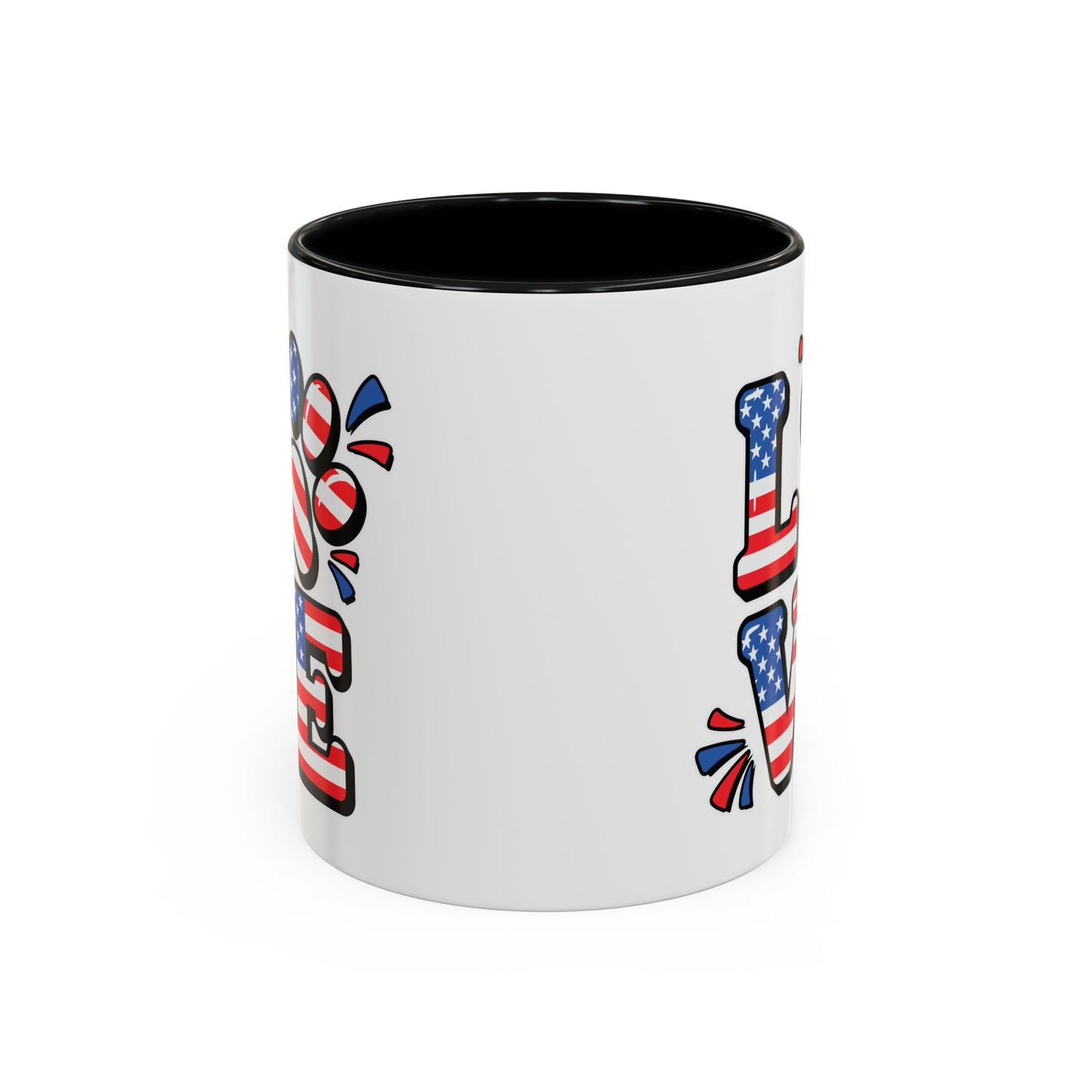 4th of July Mug - Animal Love USA Flag