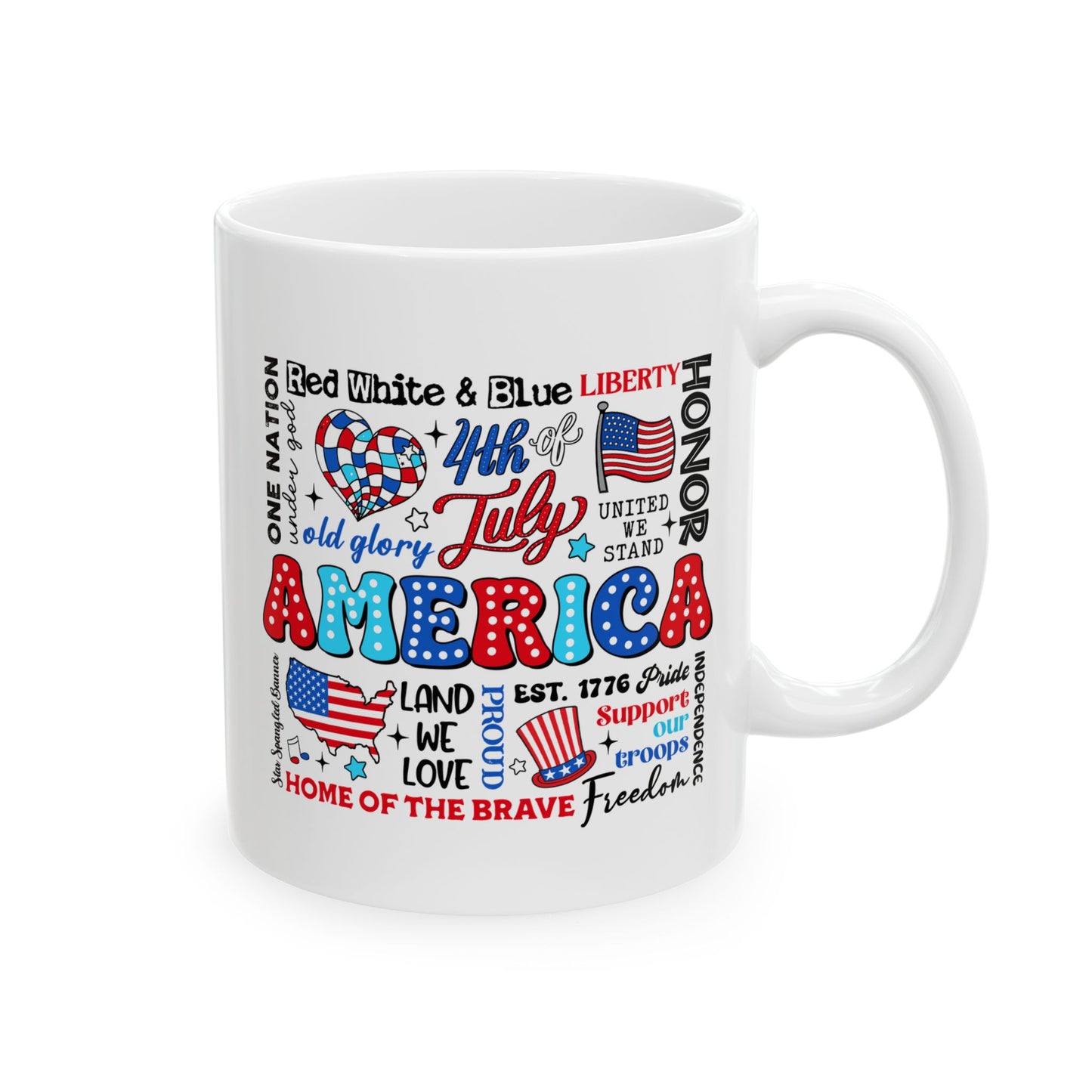 4th of July Mug - Retro America