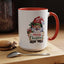 Christmas Mug - Merry Christmas Red & Green Text Gnome Present