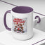 Christmas Mug - Merry Christmas Red Text Puppy Green & Red Top