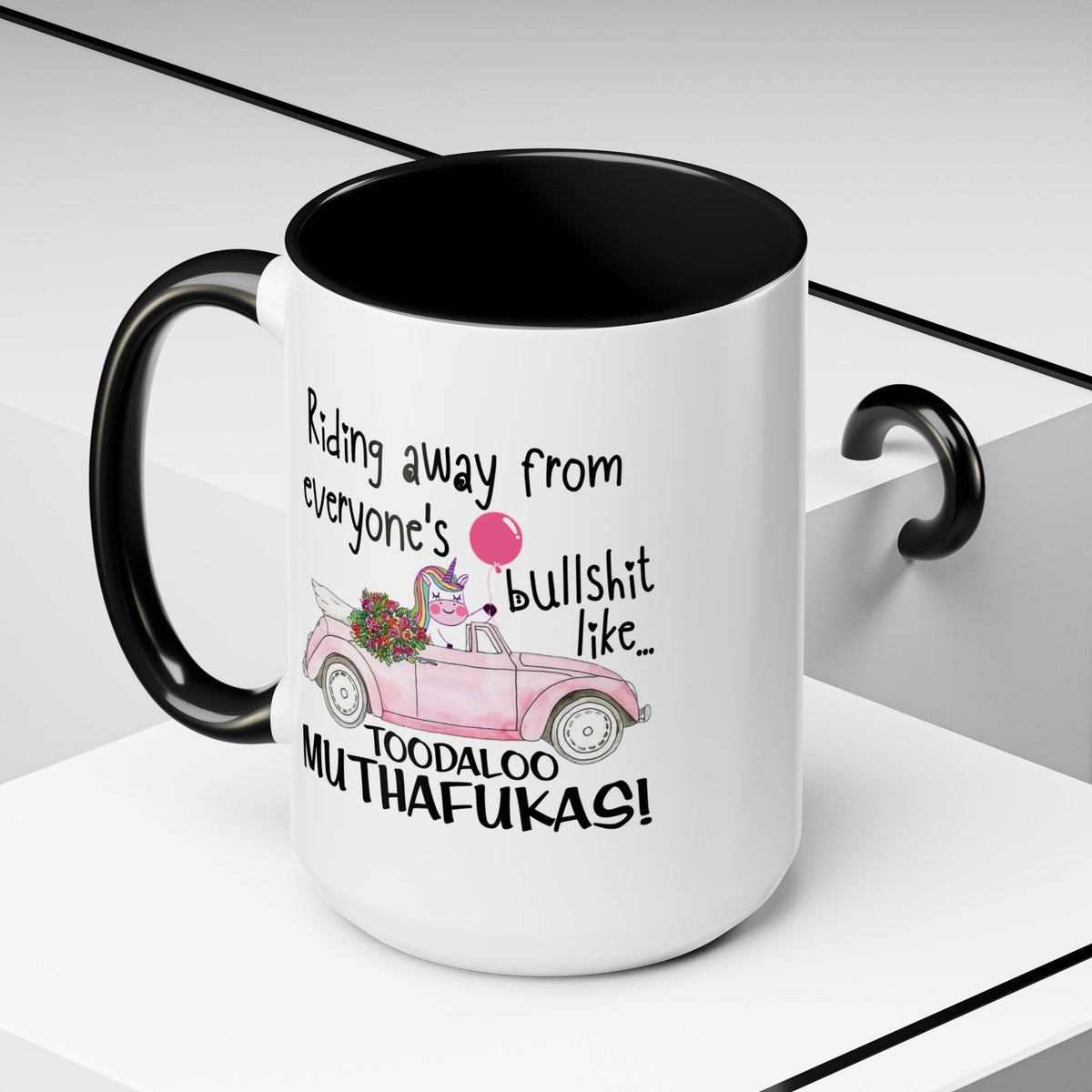 Adult Mug - Riding Away From Everyones Bullshit