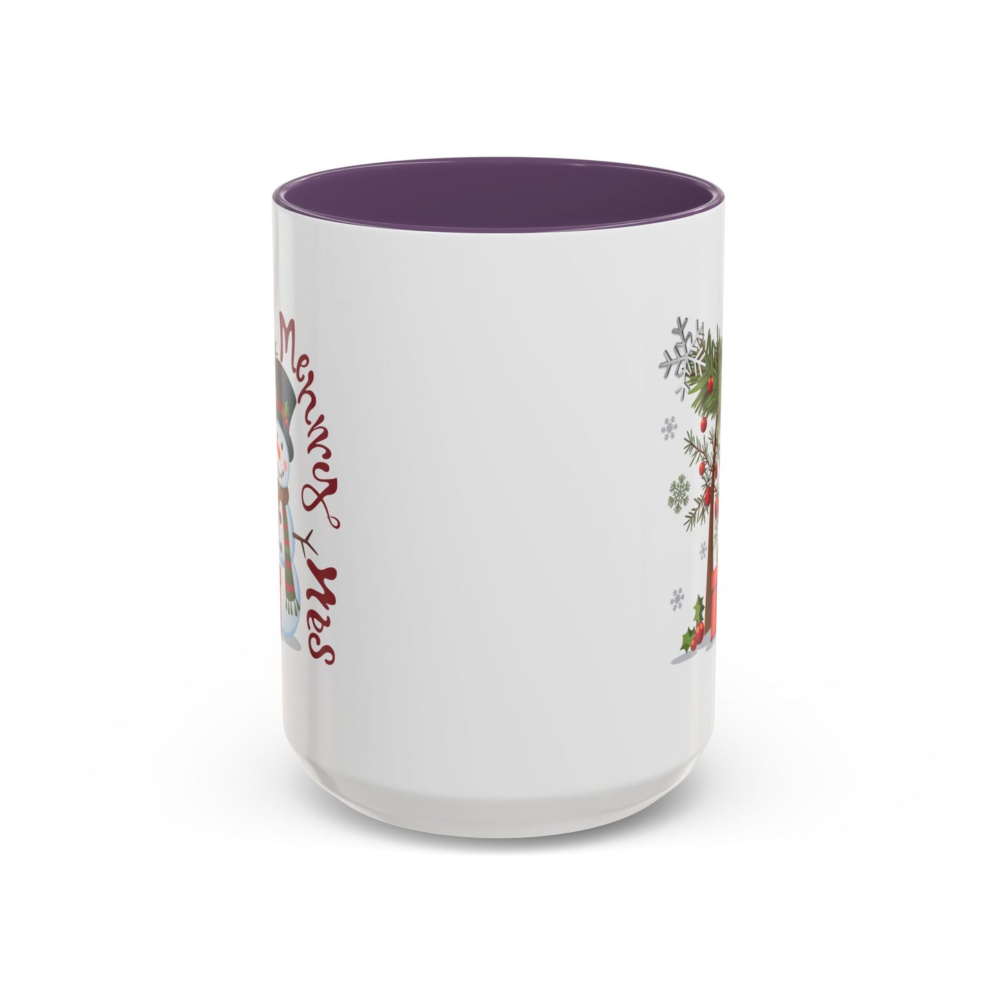 Christmas Mug - Merry Xmas Snowman Tree Present