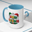 Christmas Mug - Merry Christmas Red Yellow & Green Text Green & Red Hat