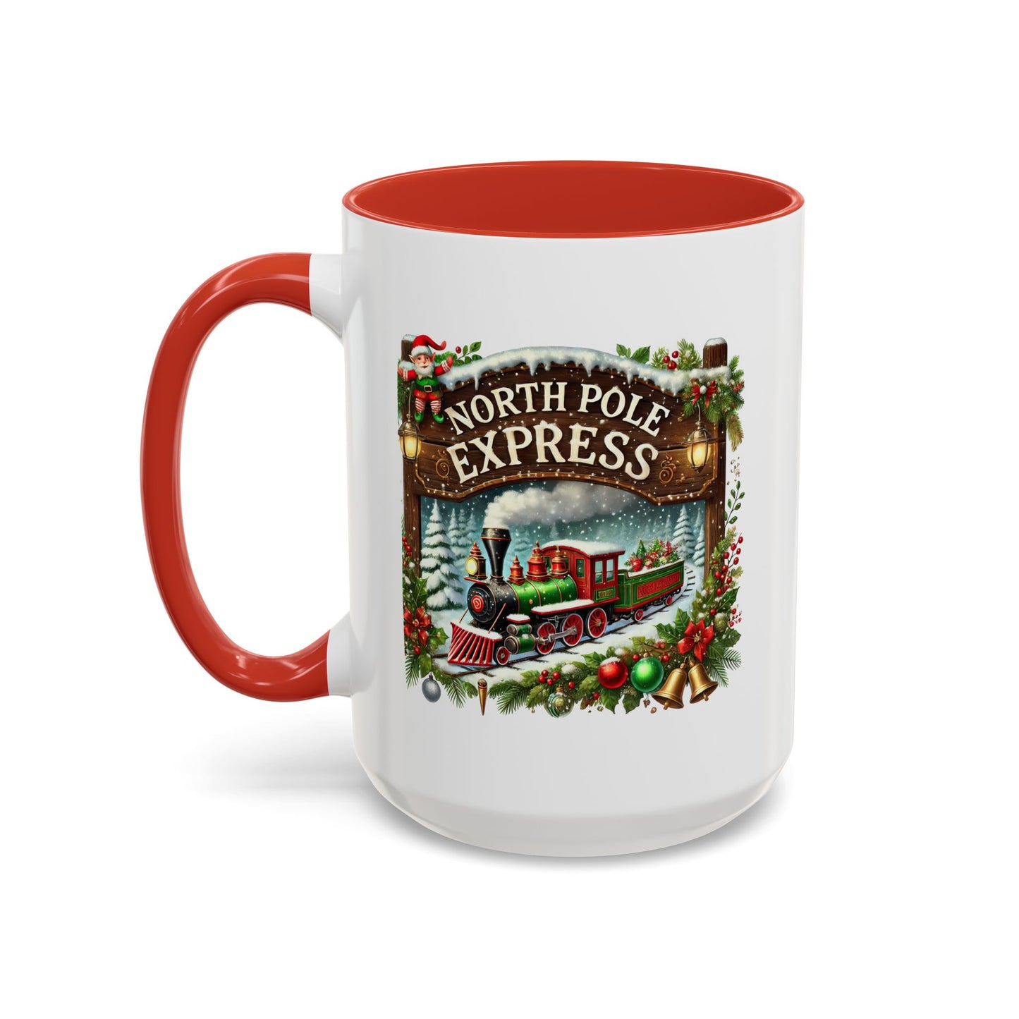 Christmas Mug - North Pole Express Steam Locomotive Ornaments