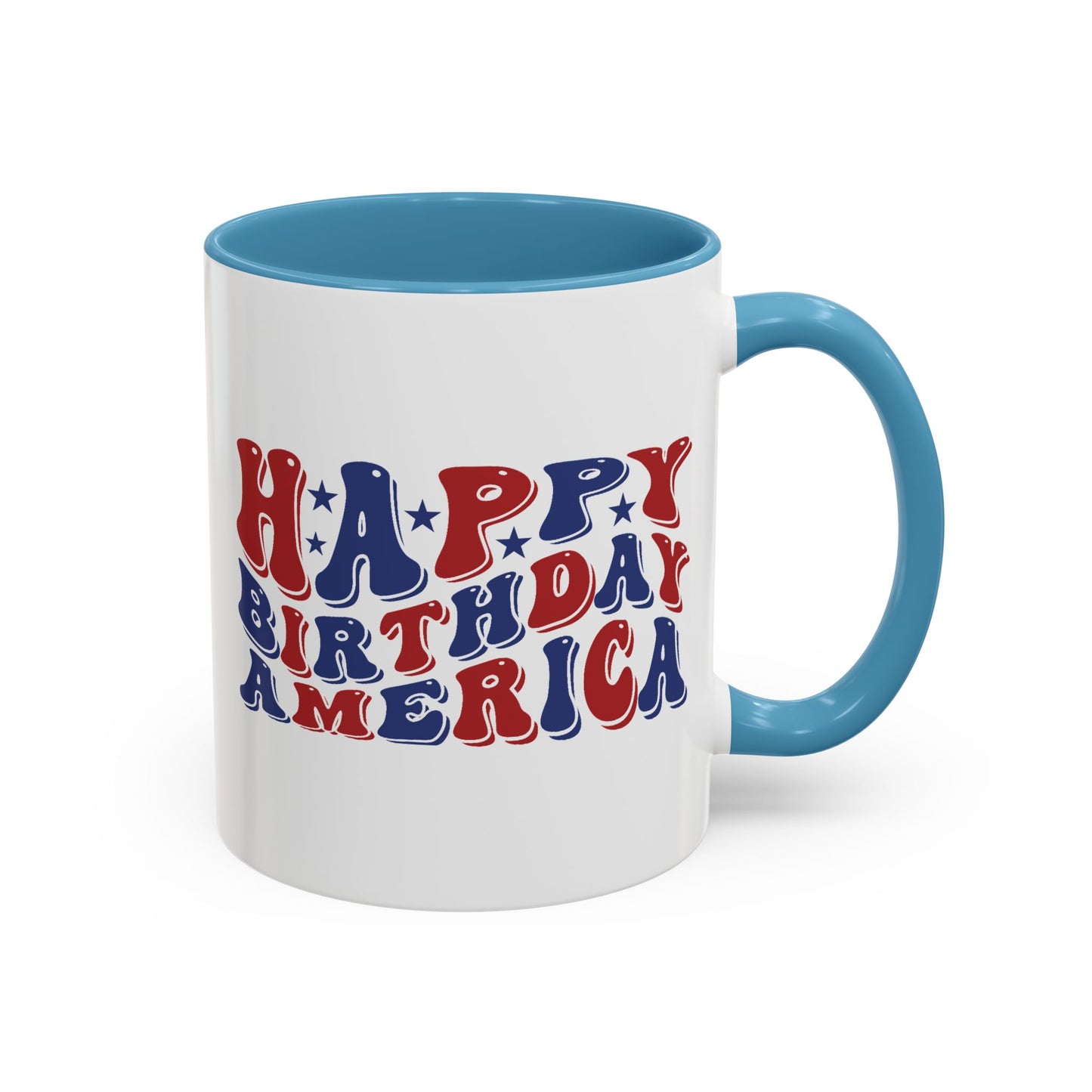 4th of July Mug - Happy Birthday America Retro