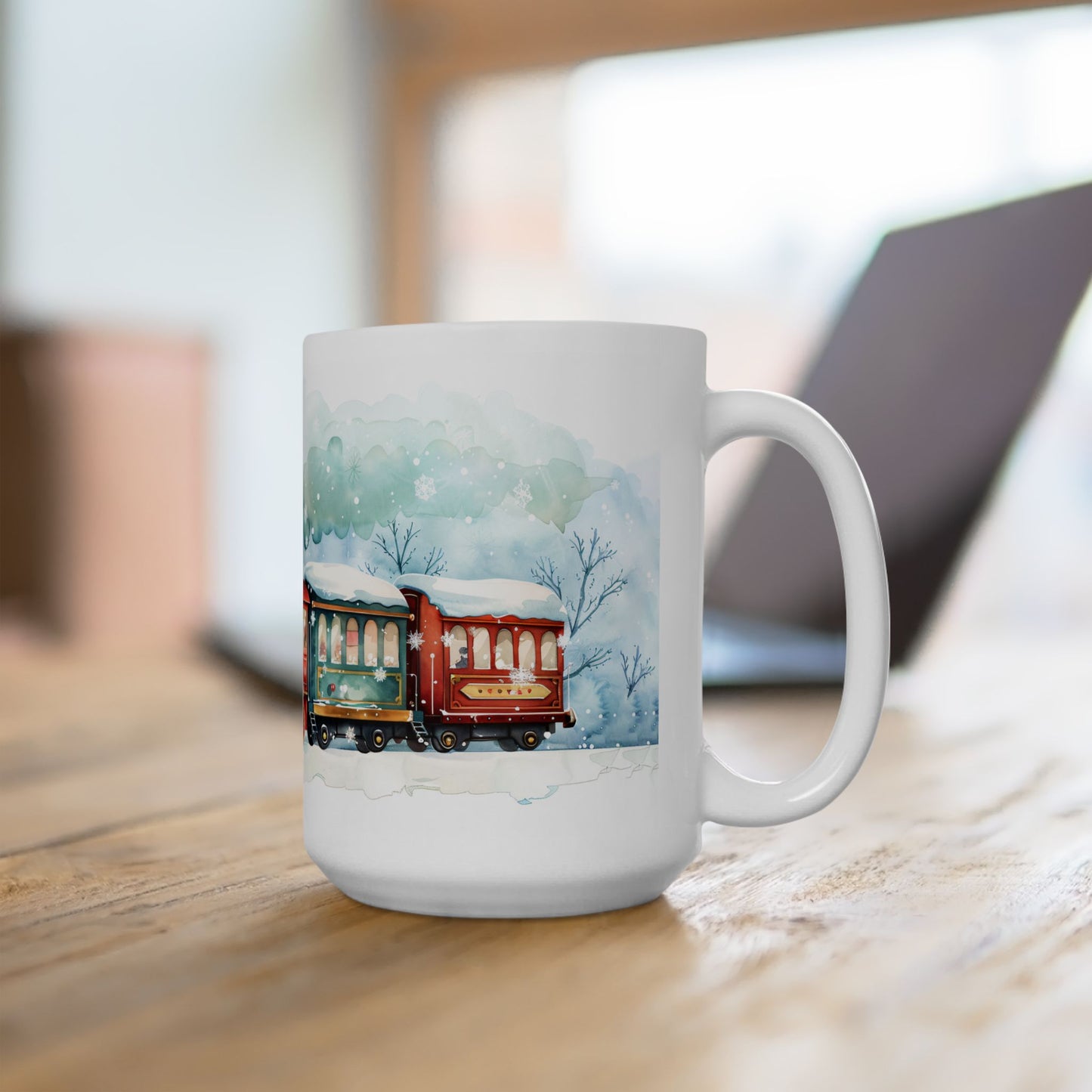 Christmas Mug - Snowman and Train Wrap 2