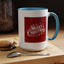 Christmas Mug - Merry Christmas White Text Maroon Background