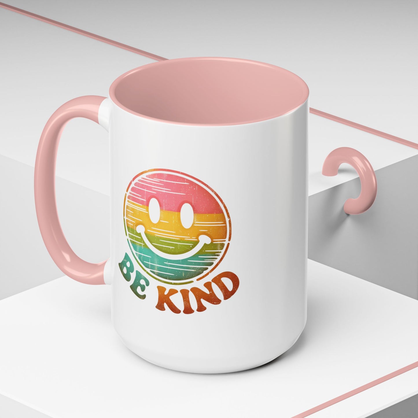 Motivation Mug - Retro Smiley Face Be Kind