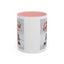 Christmas Mug - Merry Christmas Red Text Puppy Green Top