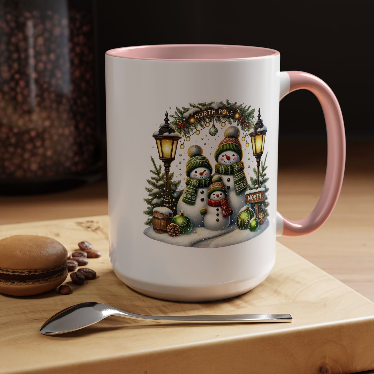 Christmas Mug - Green Snowman Family
