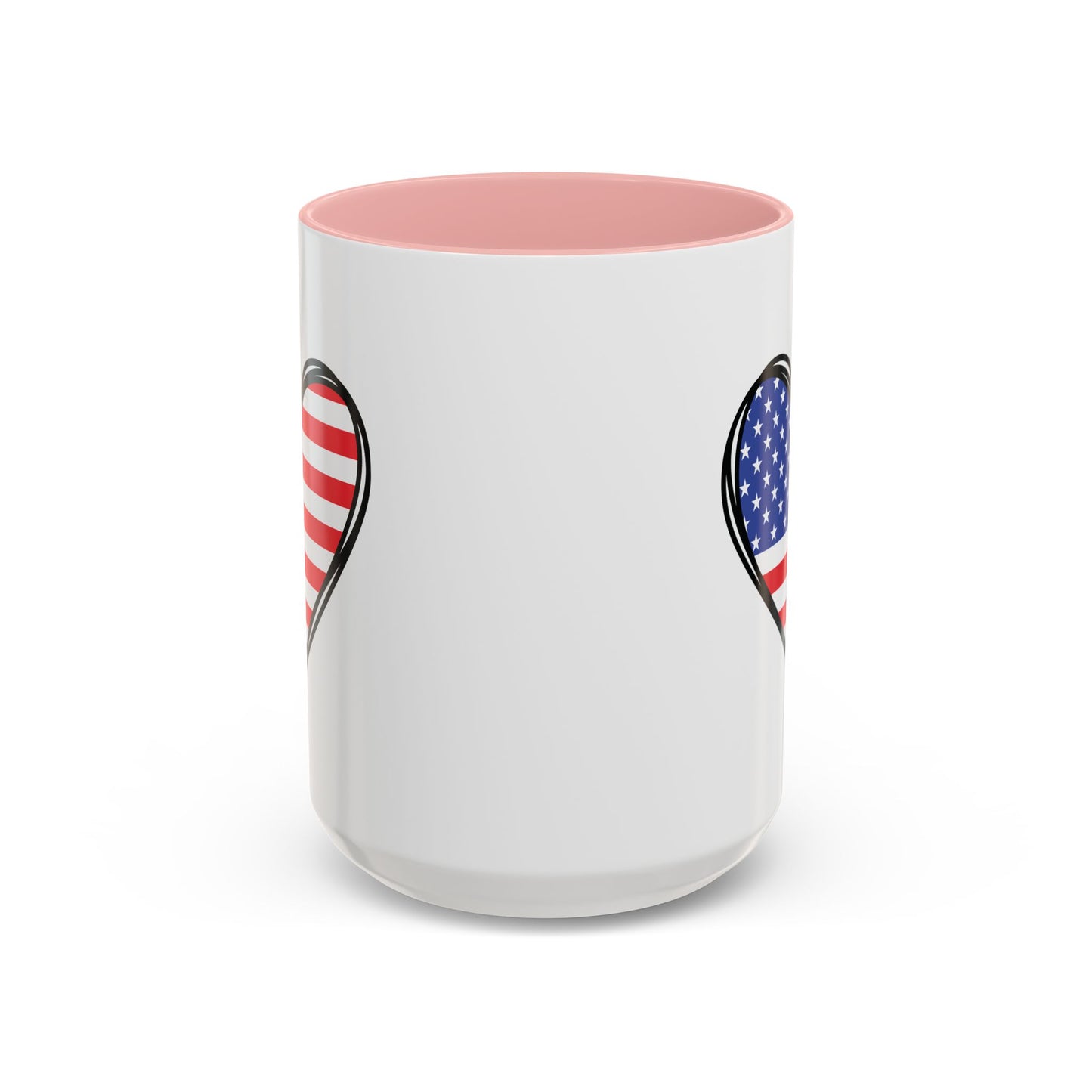 4th of July Mug - USA Flag Heart