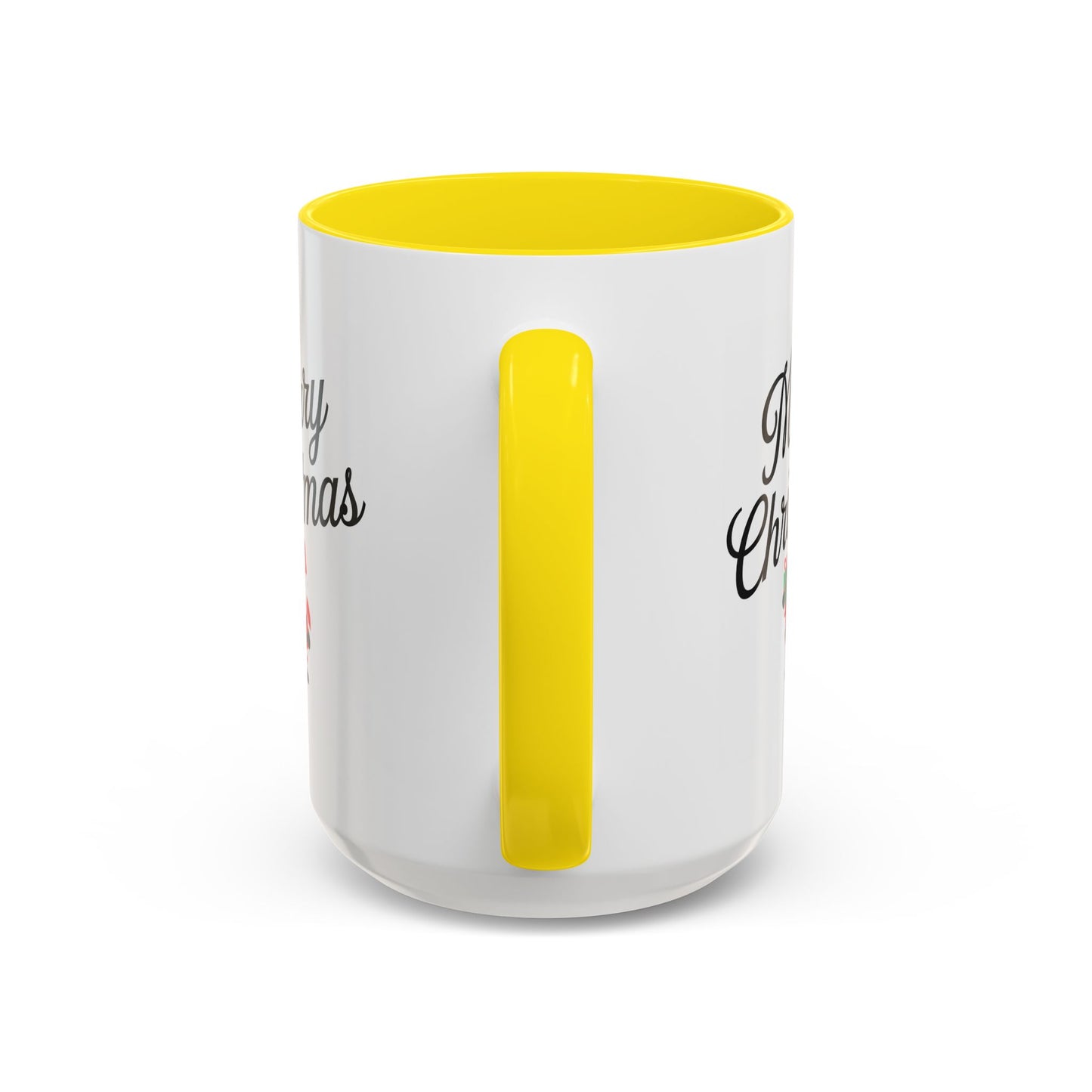 Christmas Mug - Merry Christmas Black Text Santa Present