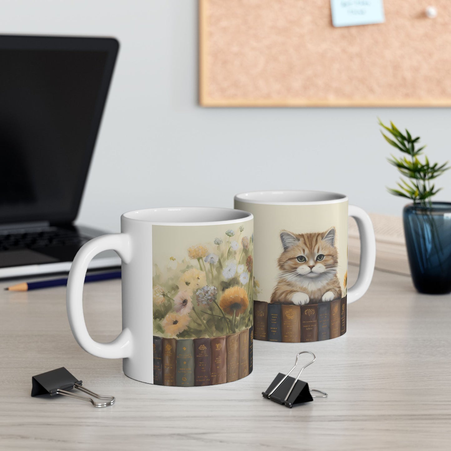 Artistic Mug - Felted Cat 2