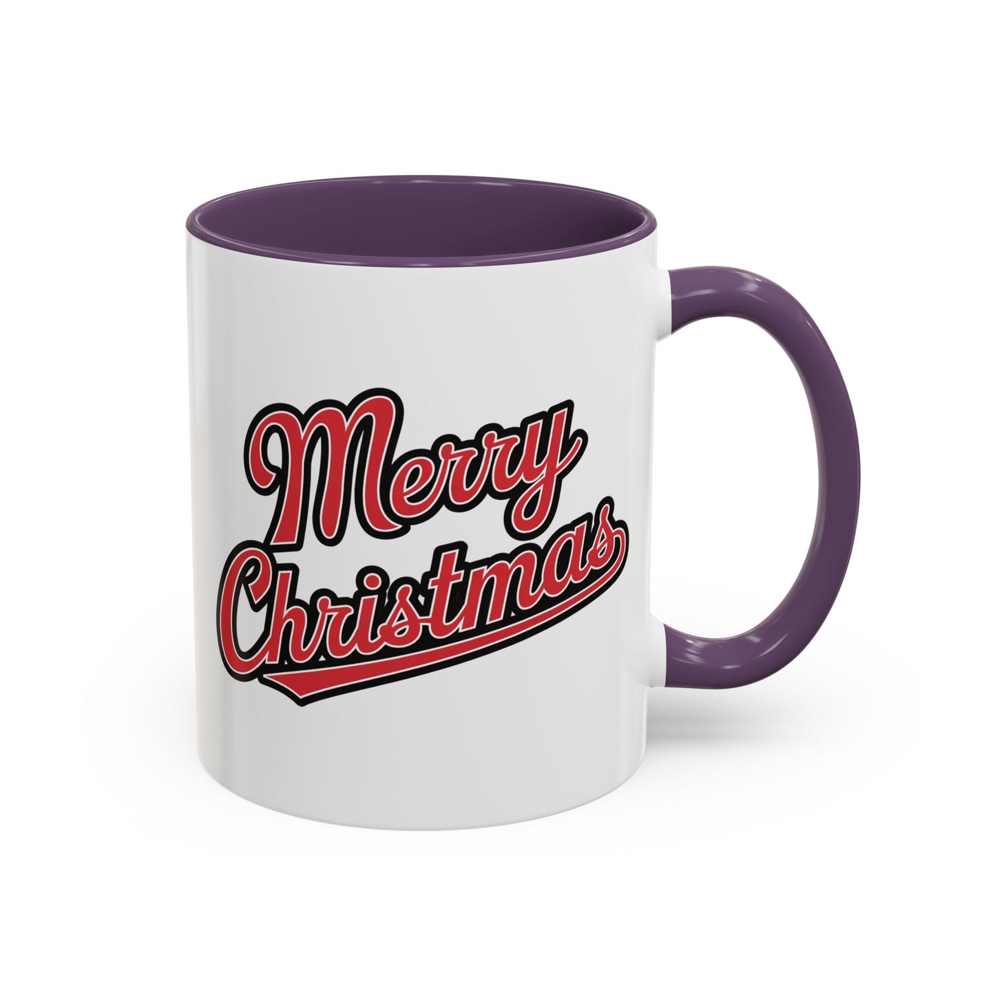 Christmas Mug - Merry Christmas Red & Black Baseball Text
