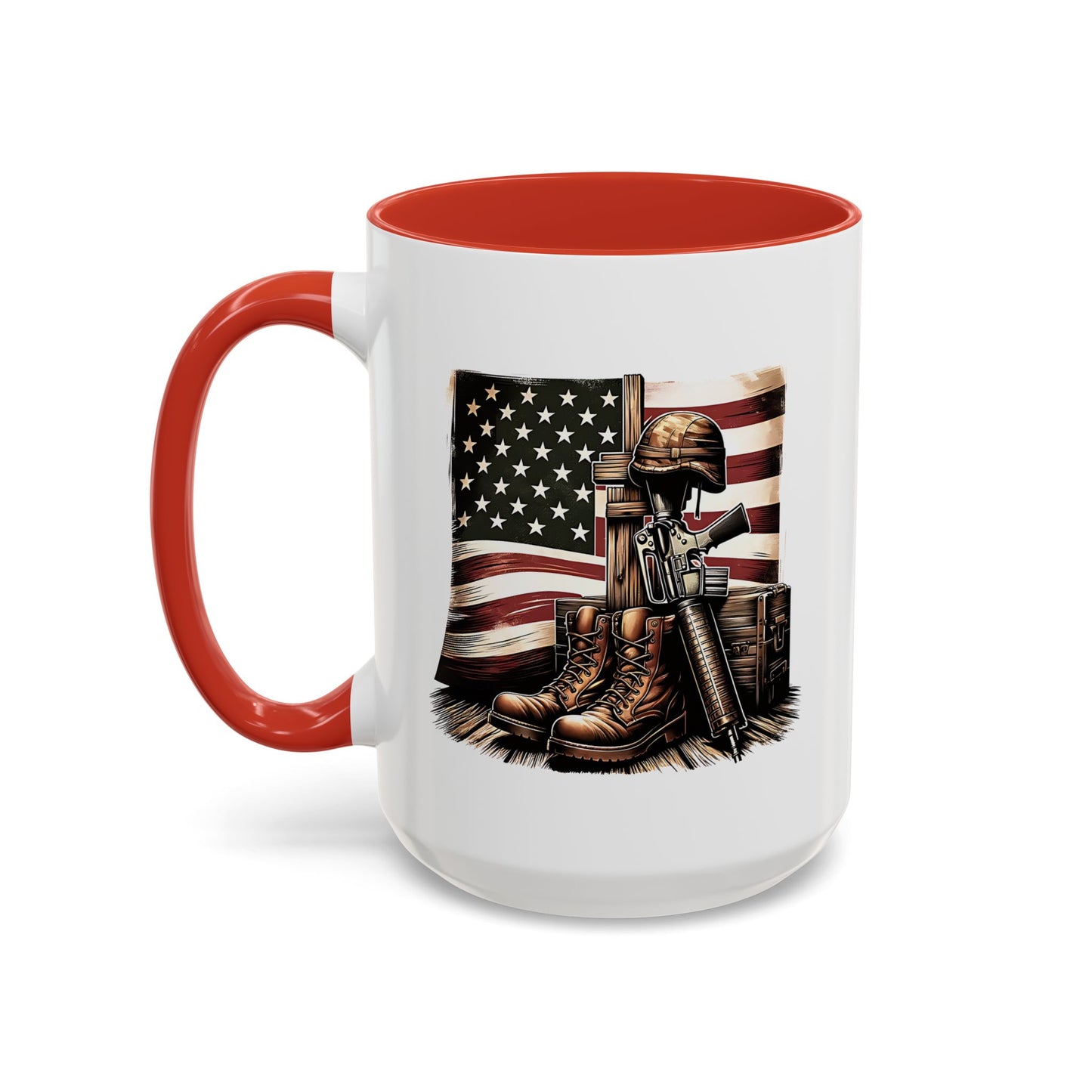 4th of July Mug - Fallen Soldier Boots Flag 3