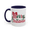 Christmas Mug - Merry Christmas Red & Green Text Bow
