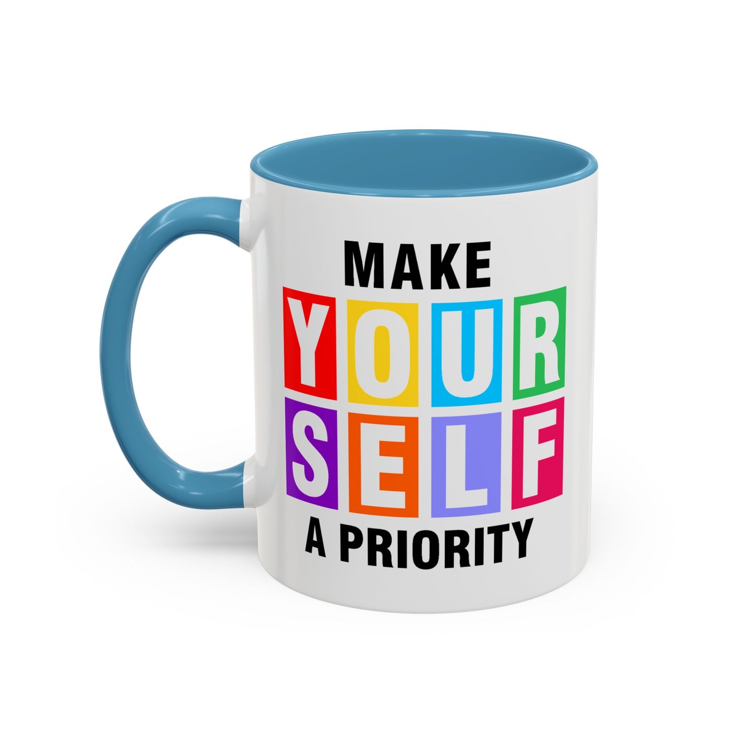 Wellness Mug - Make Yourself a Priority Colored Blocks