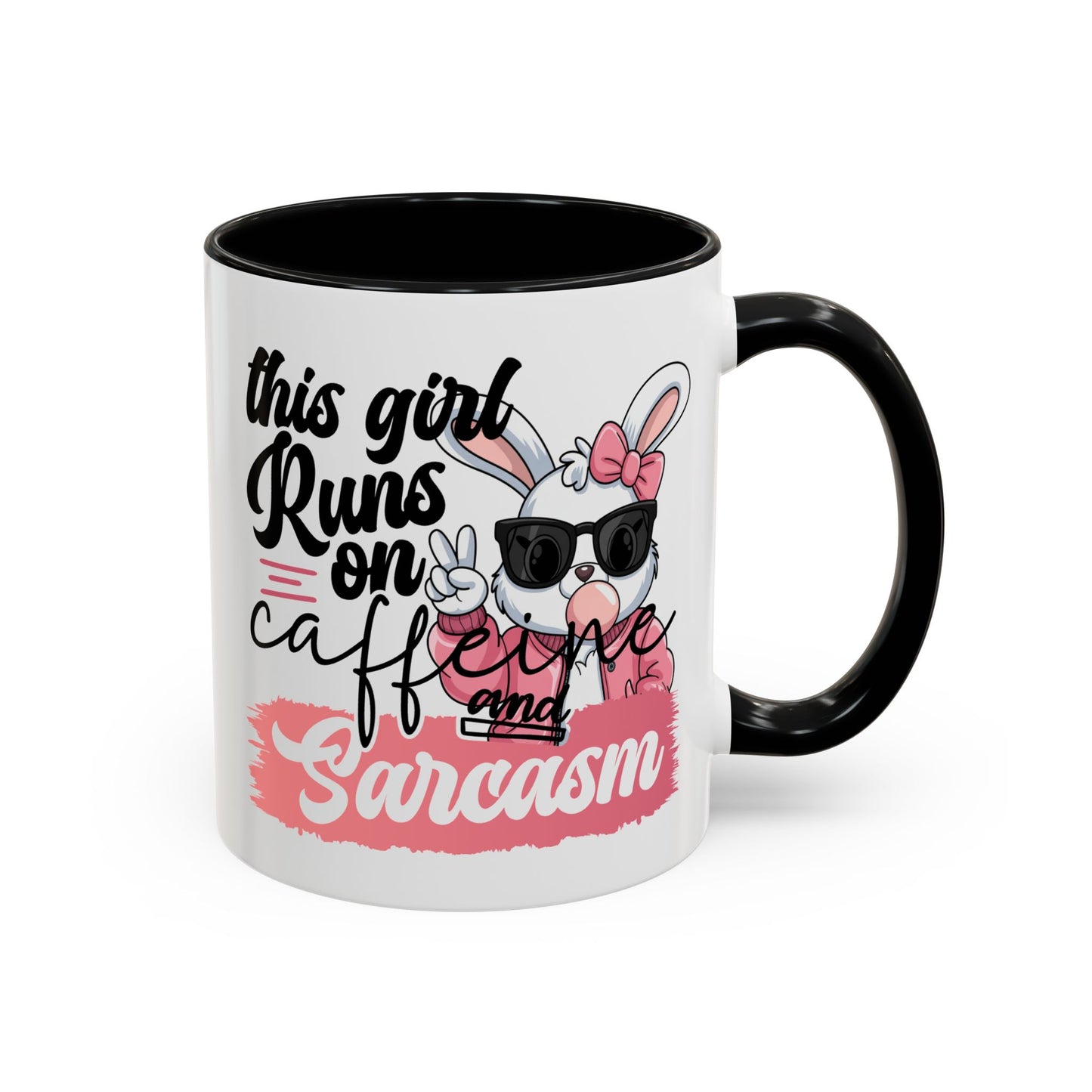 Humor Mug - This Girl Runs on Caffeine & Sarcasm