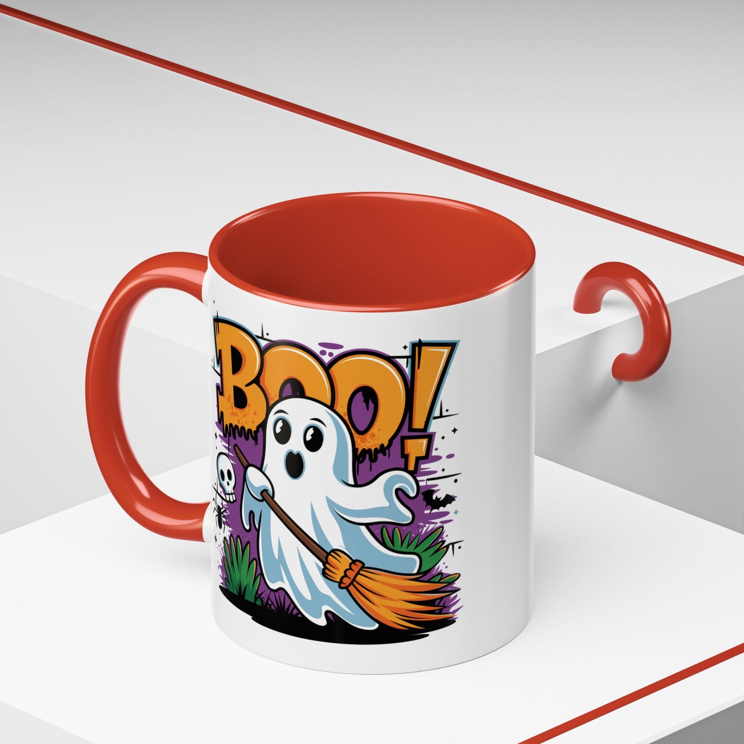 Halloween Mug - Boo! Flying Ghost With Broom