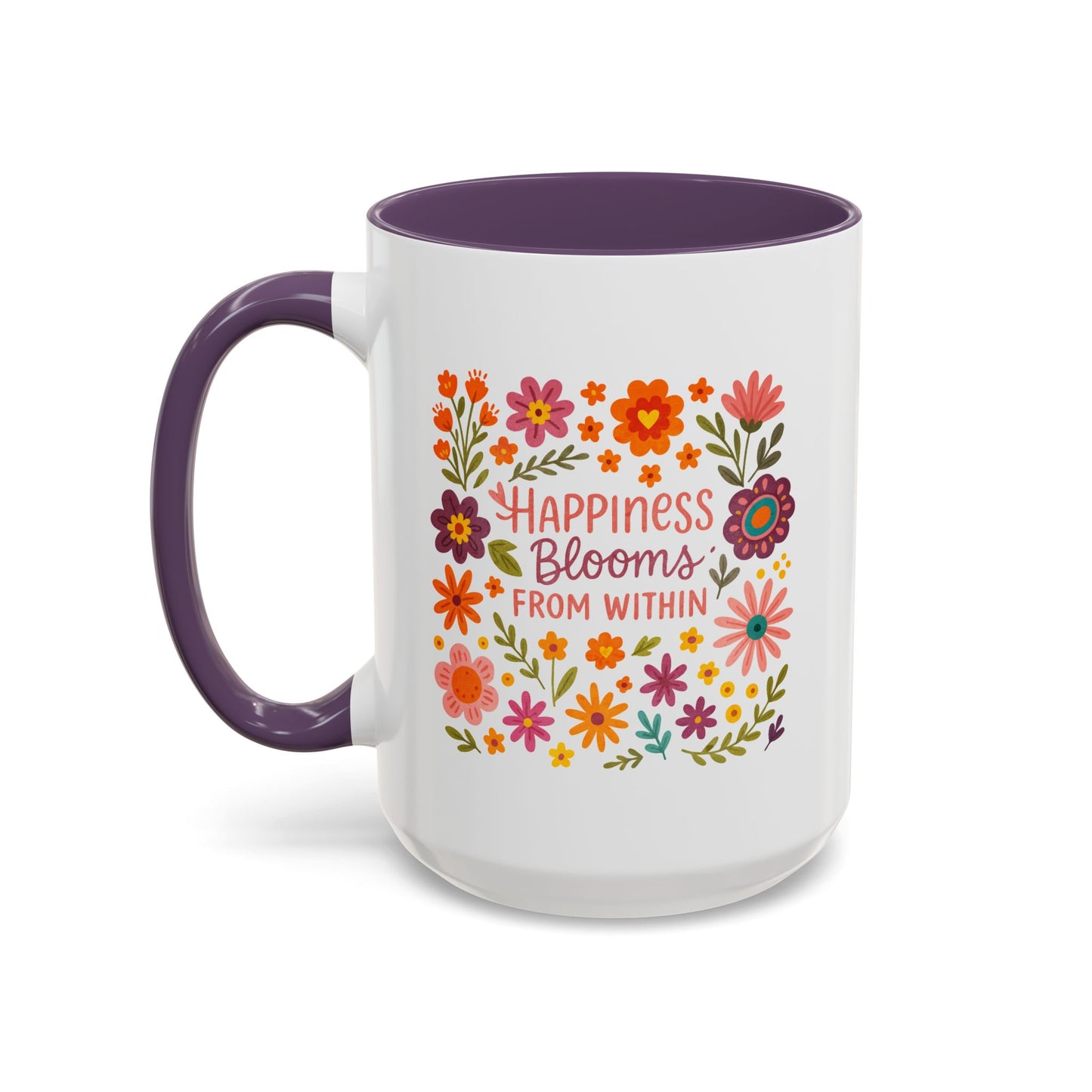 Motivation Mug - Happiness Blooms From Within
