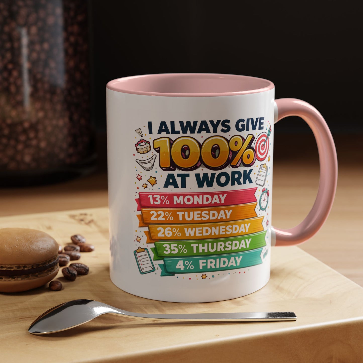 Humor Mug - I Always Give 100% At Work