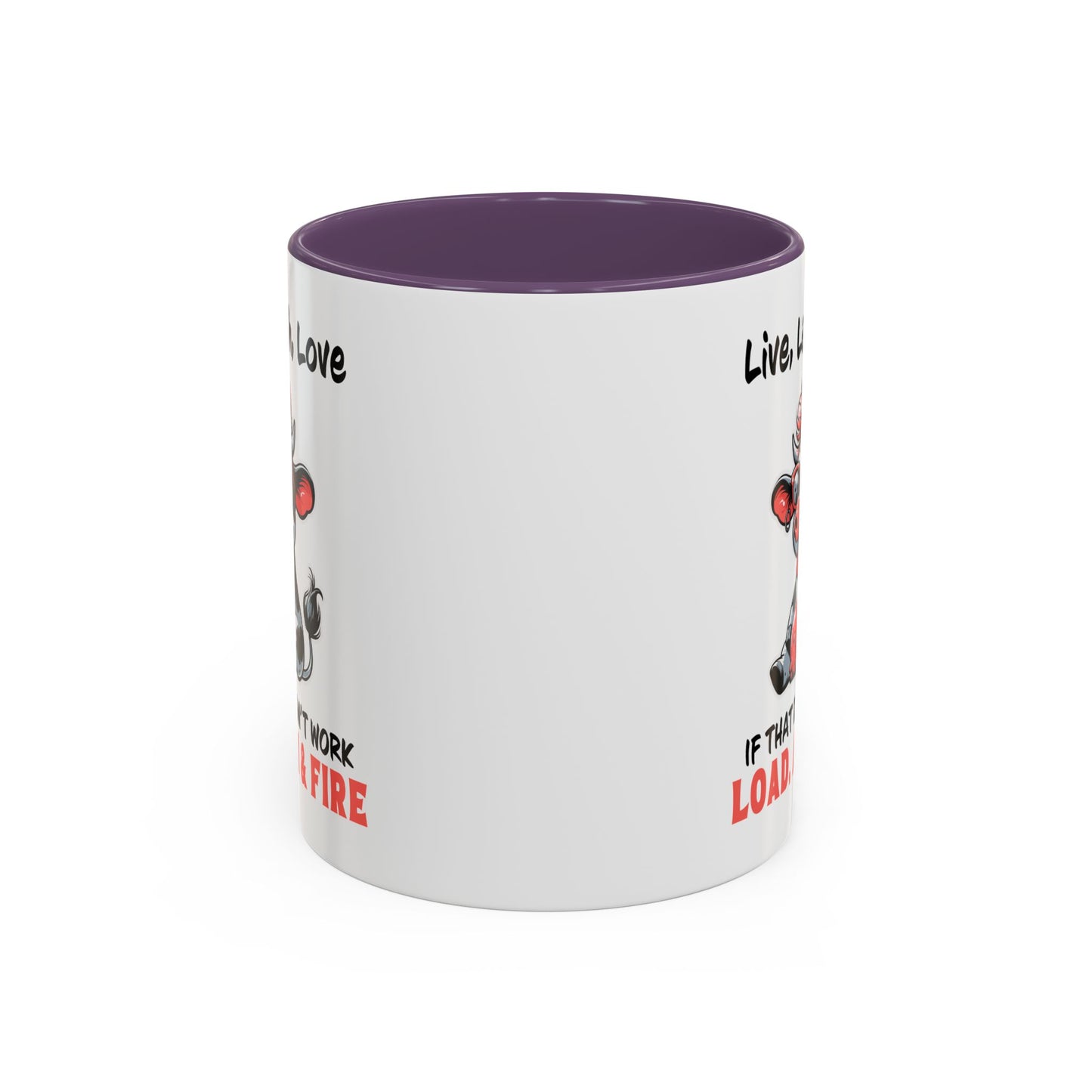 Humor Mug - Live Laugh Love Cow