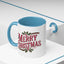 Christmas Mug - Merry Christmas Maroon & Green Text Decorations
