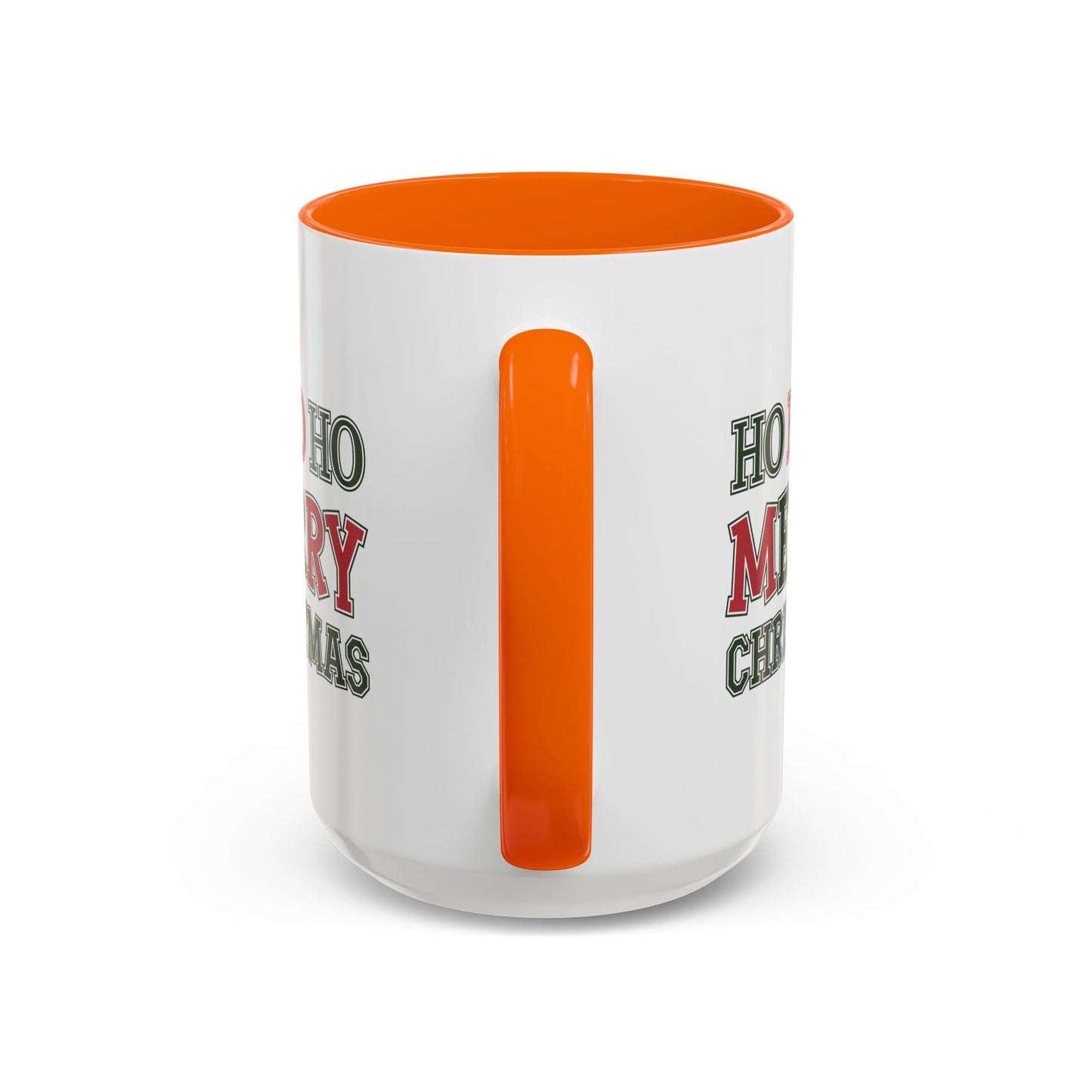 Christmas Mug - Ho Ho Ho Merry Christmas Green & Red Text 2