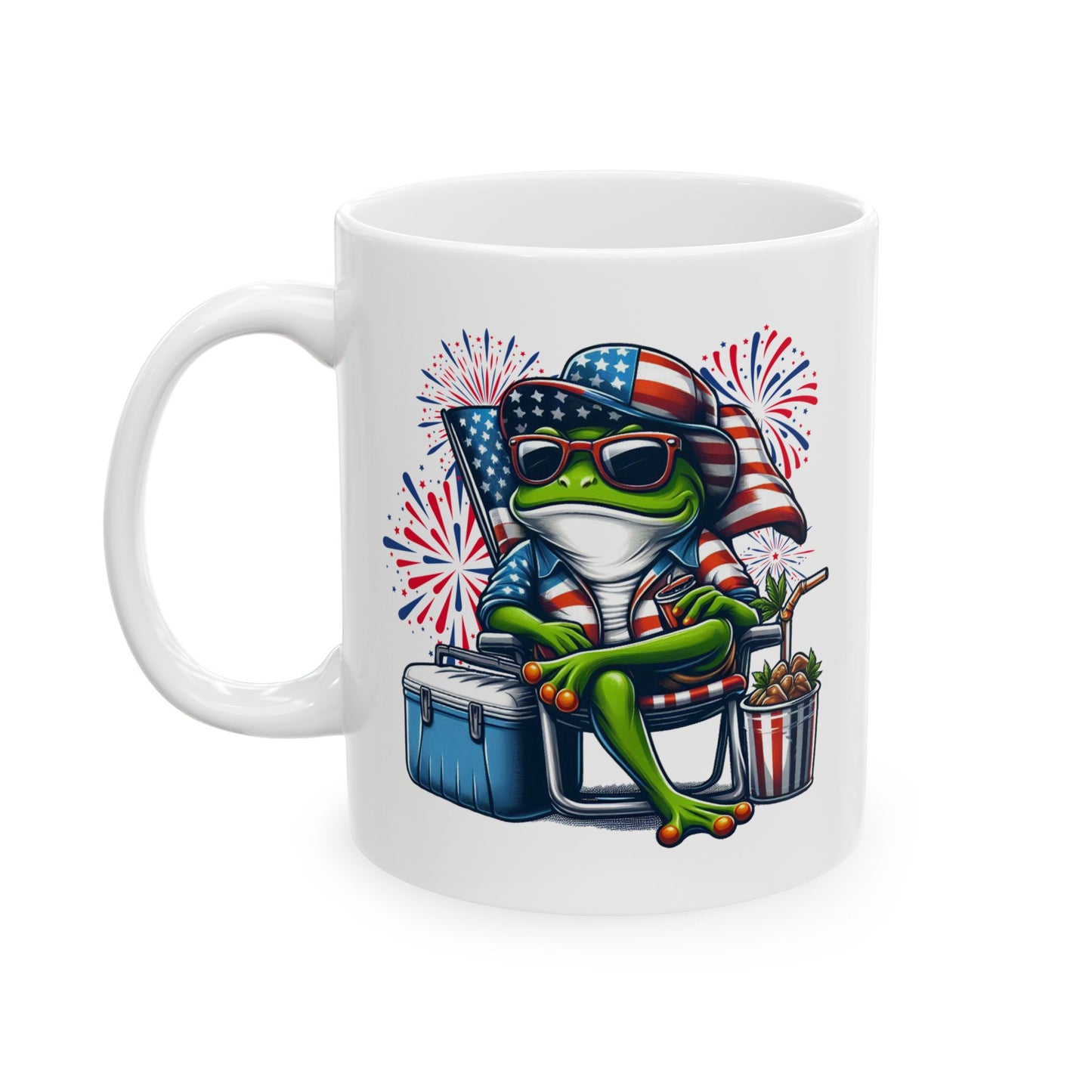 4th of July Mug - Cool Patriotic Frog