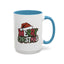 Christmas Mug - Merry Christmas Red Green & White Graffiti Hat