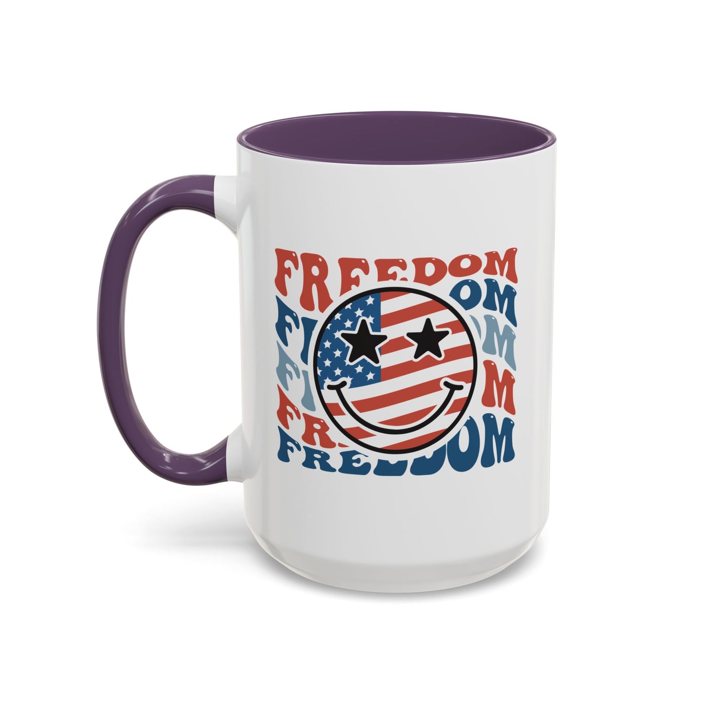 4th of July Mug - Freedom Smiley Face