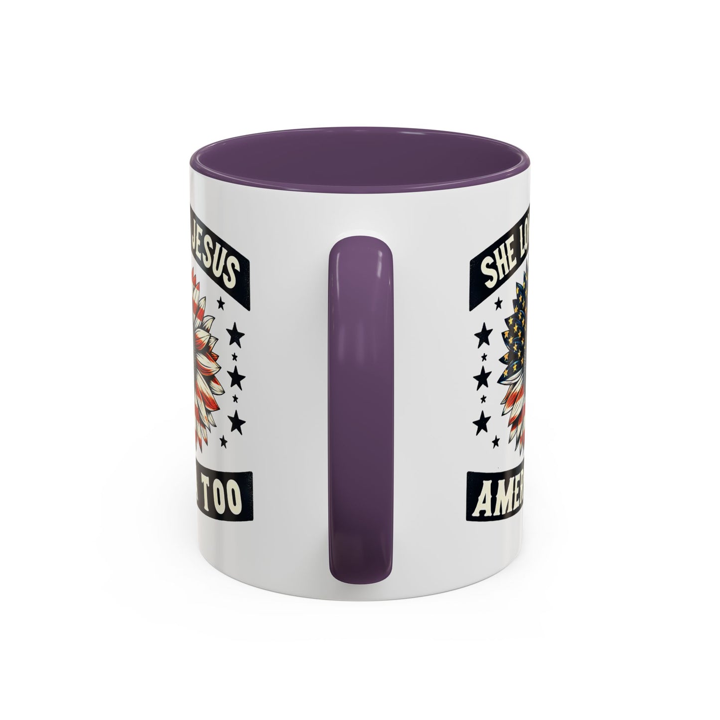 4th of July Mug - She Loves Jesus & America Too