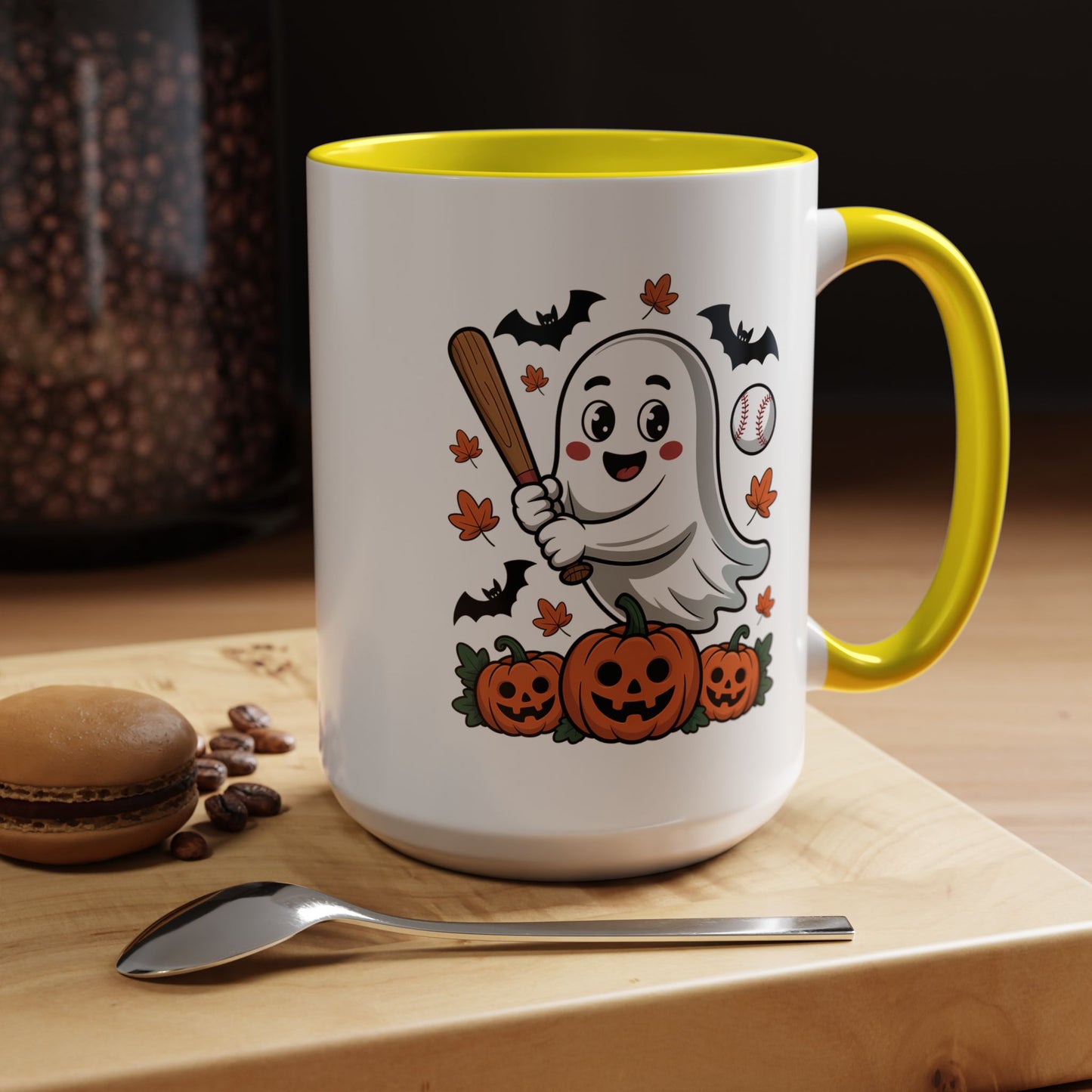 Halloween Mug - Ghost With Baseball Bat