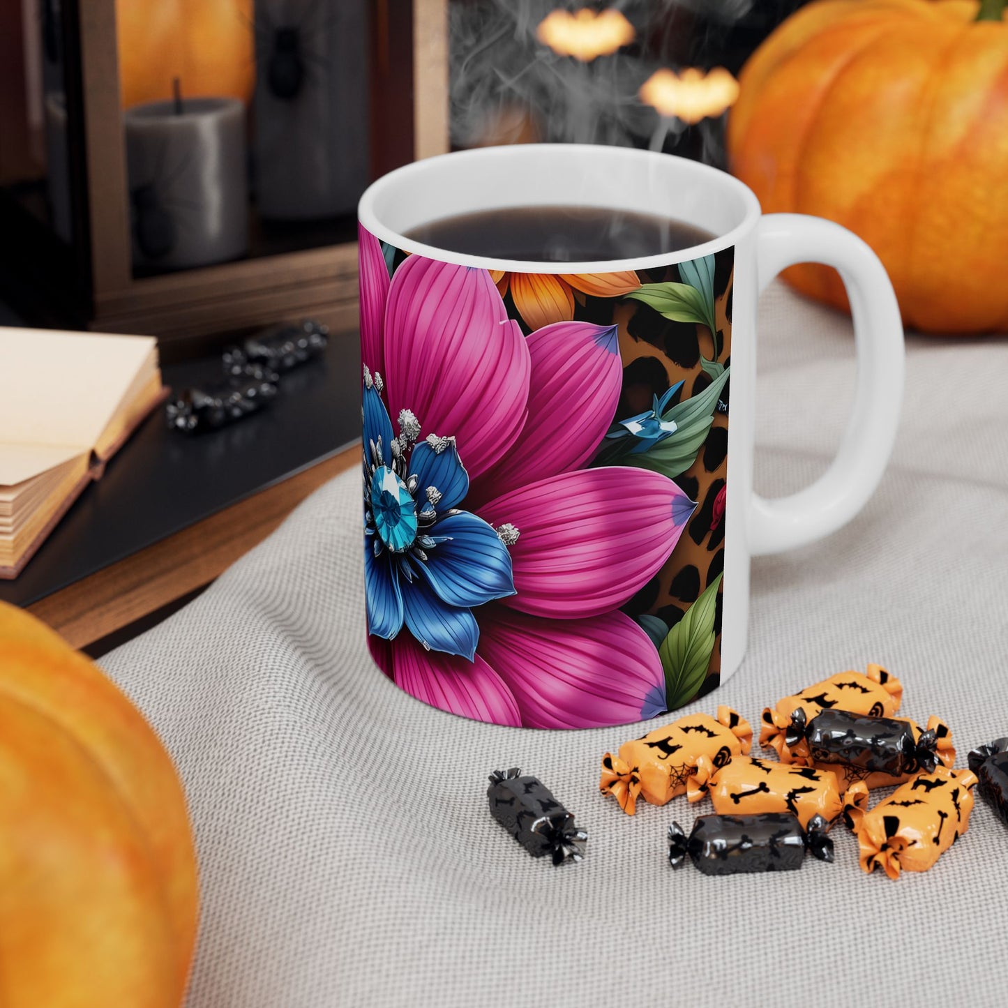 Artistic Mug - Diamond Flowers