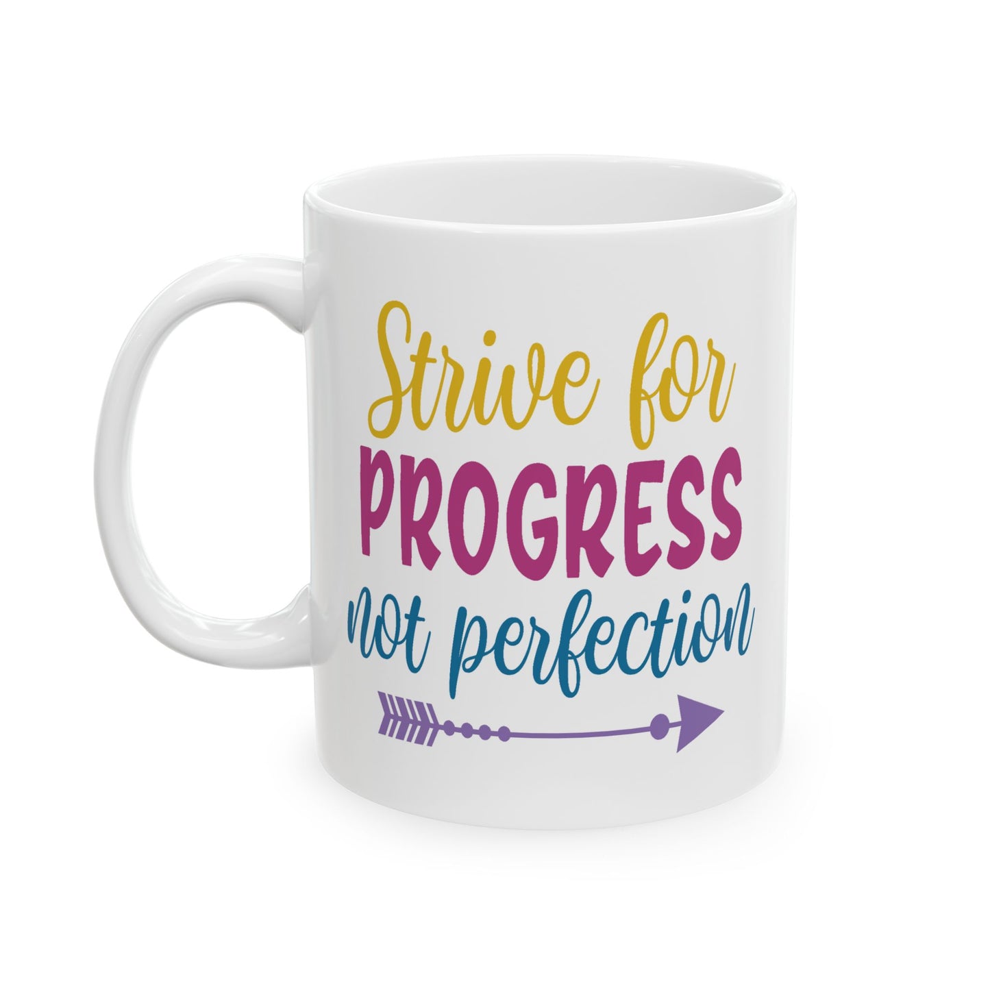 Motivation Mug - Strive For Progress Not Perfection Sticker