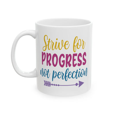 Motivation Mug - Strive For Progress Not Perfection Sticker