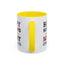 Christmas Mug - Happy Holidays and Merry Christmas Blue Yellow Purple Orange Red Text