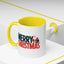 Christmas Mug - Merry Christmas Green & Red Text Santa Bag