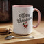 Christmas Mug - Merry Christmas Black Text Santa Present