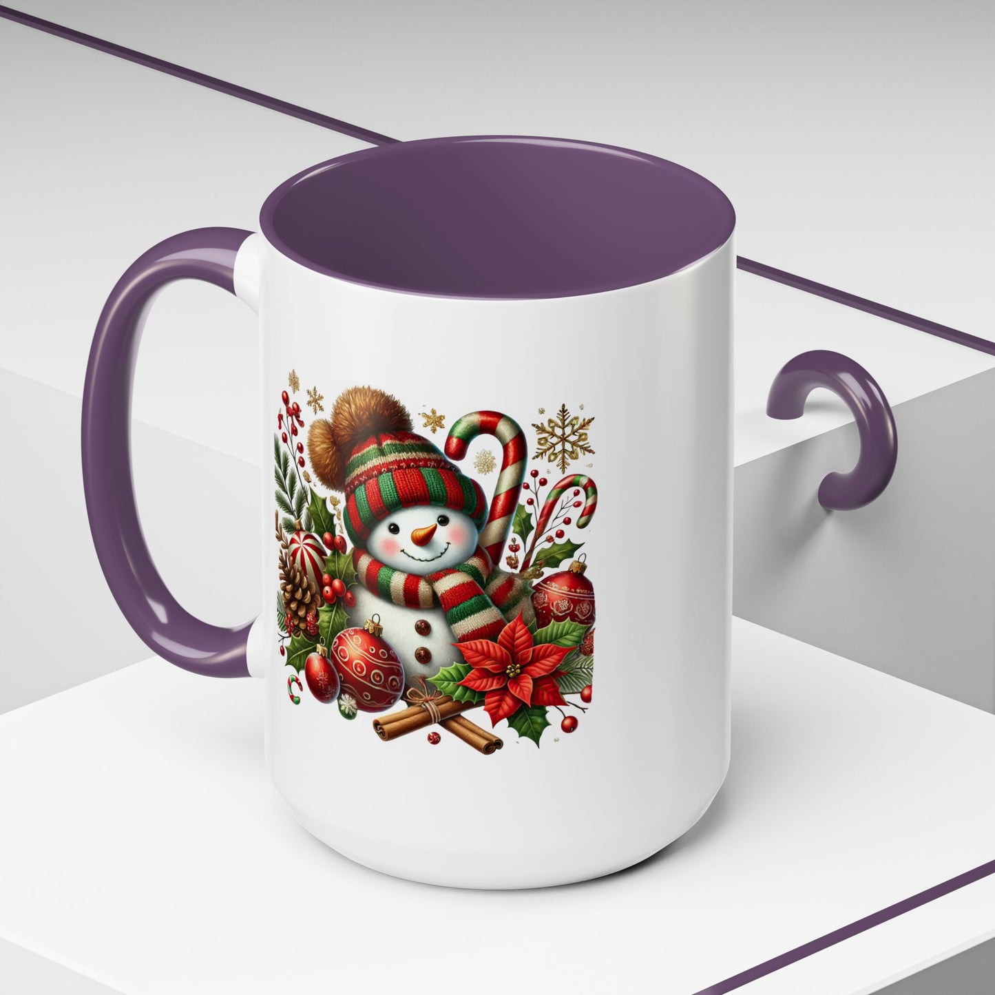 Christmas Mug - Red and Green Snowman 2