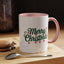 Christmas Mug - Merry Christmas Green Text Ornaments Candy Canes