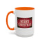 Christmas Mug - Merry Christmas Cream Text Maroon Background