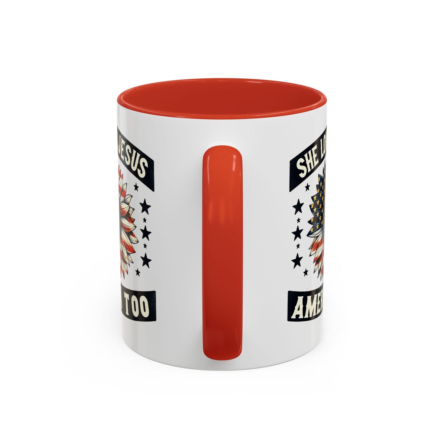 4th of July Mug - She Loves Jesus & America Too