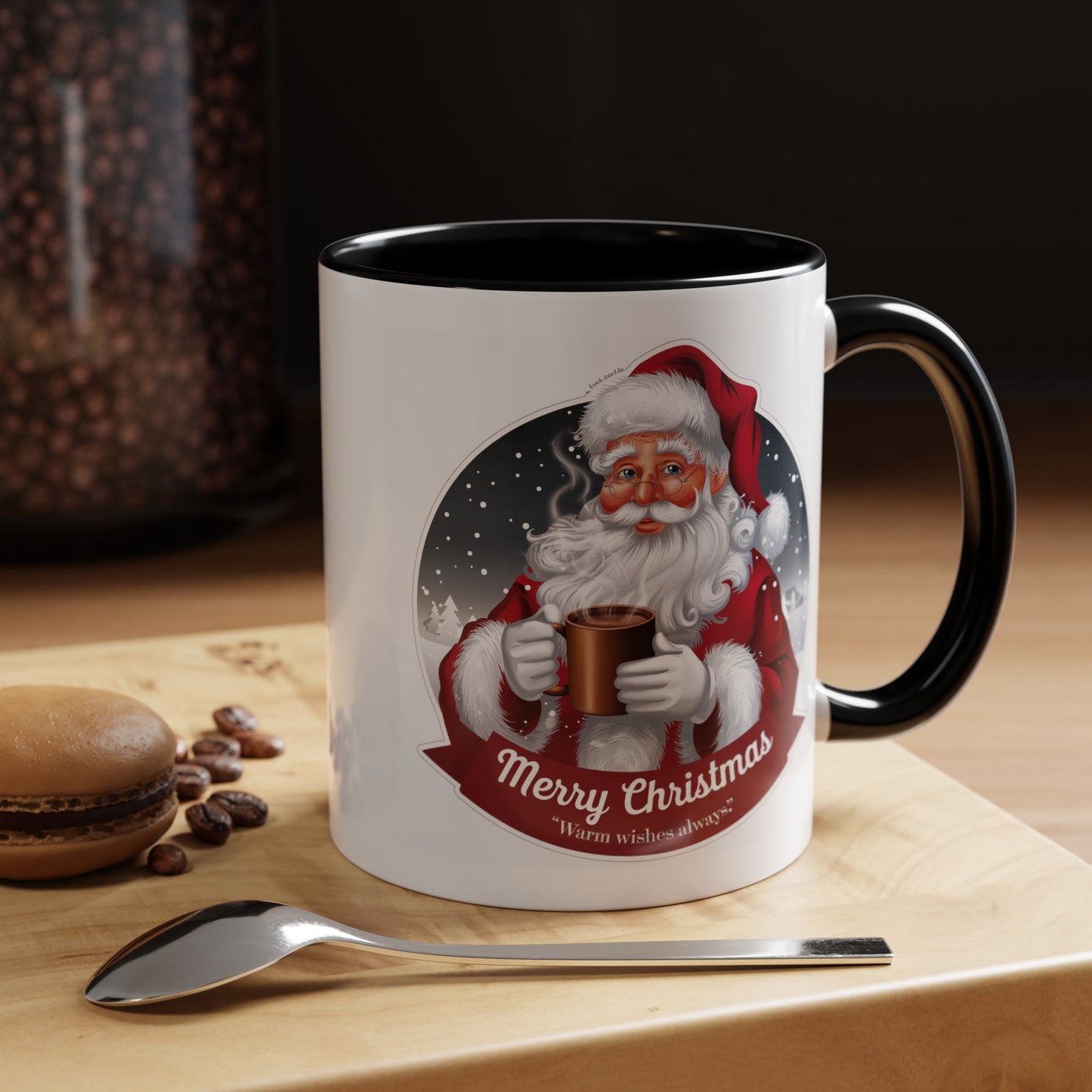 Christmas Mug - Merry Christmas Warm Wishes Always Santa