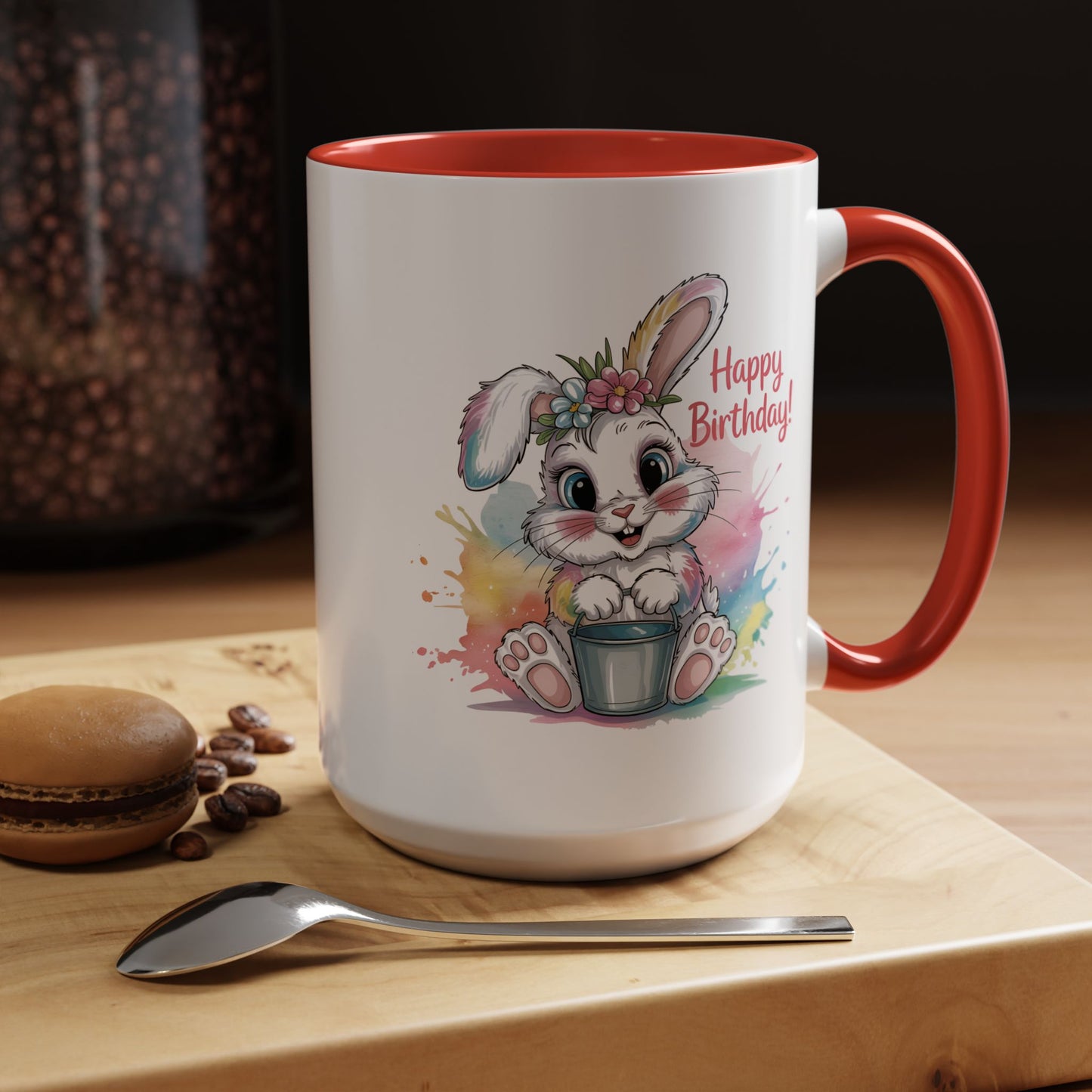 Birthday Mug - Happy Birthday Cute Bunny