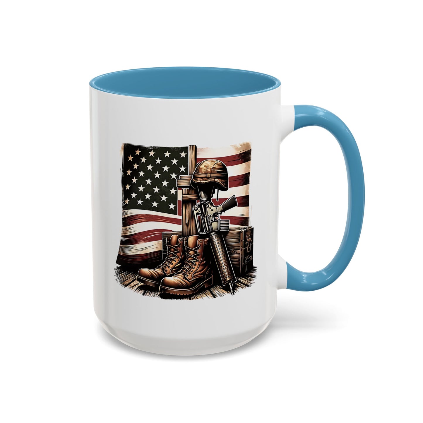 4th of July Mug - Fallen Soldier Boots Flag 3