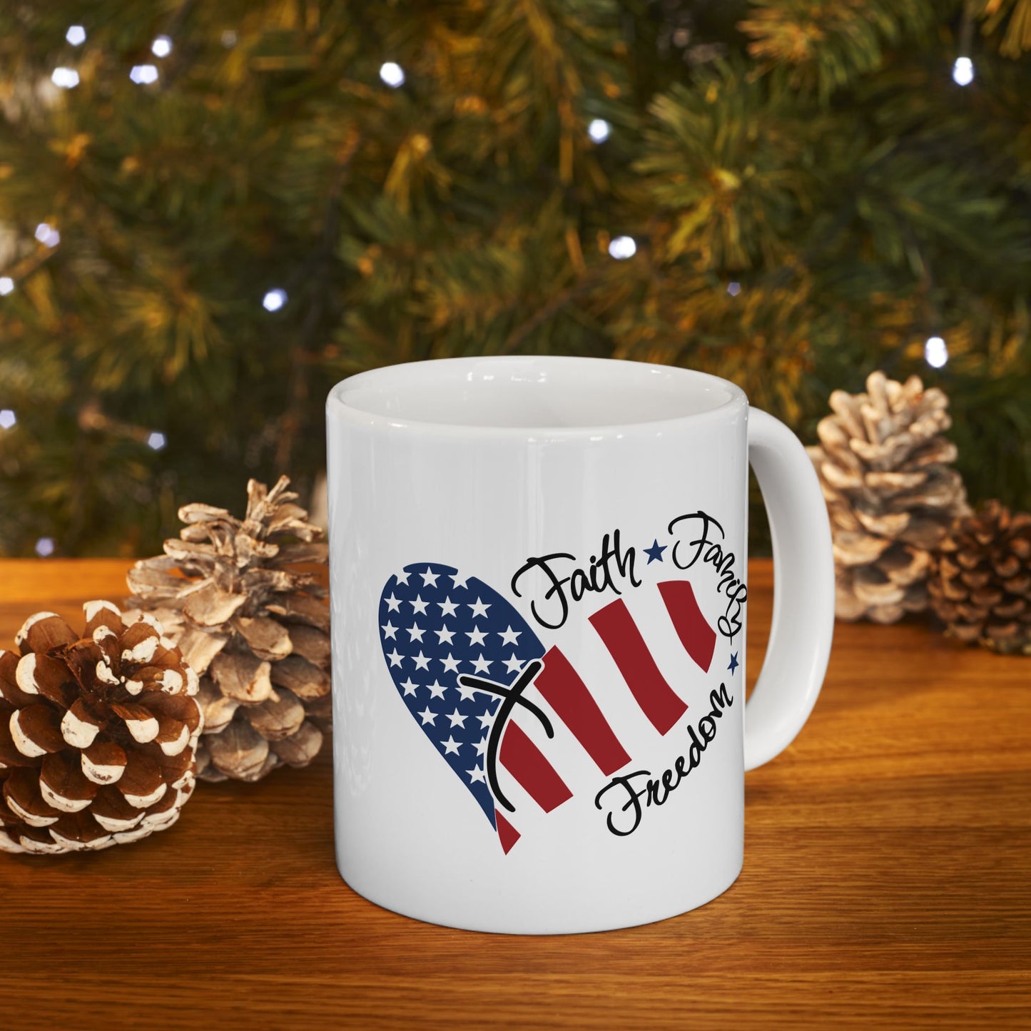 Religious Mug - Faith Family Freedom