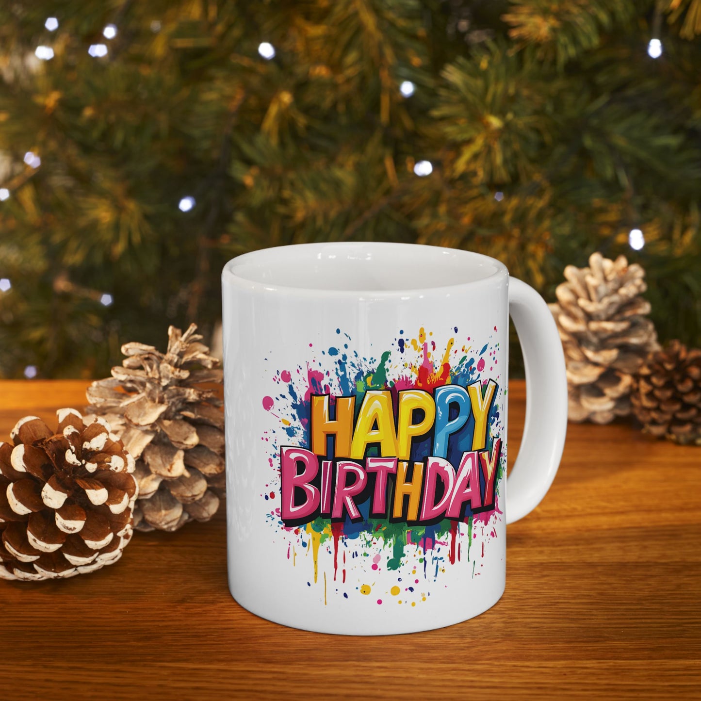 Birthday Mug - Happy Birthday Graffiti