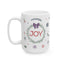 Christmas Mug - Joy Bow Candy Presents Snowflake Star Ornaments