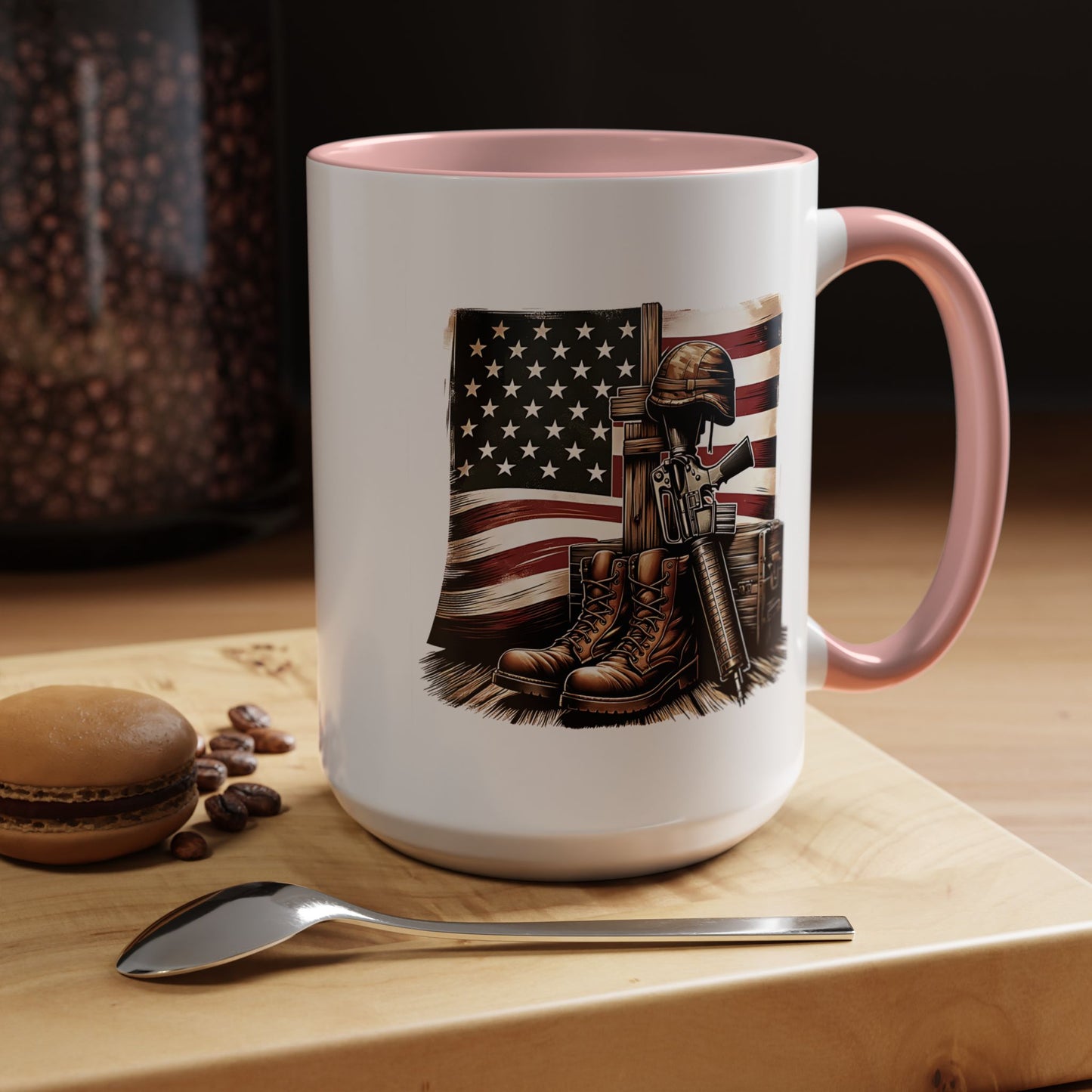 4th of July Mug - Fallen Soldier Boots Flag 3